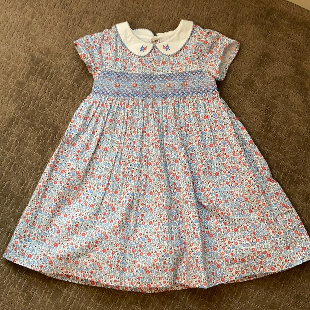 Jojo Maman Bebe Peter Pan Collar Floral Dress